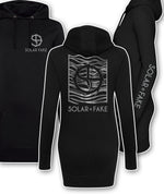 Women's Long Hoodie "Silver Waves"