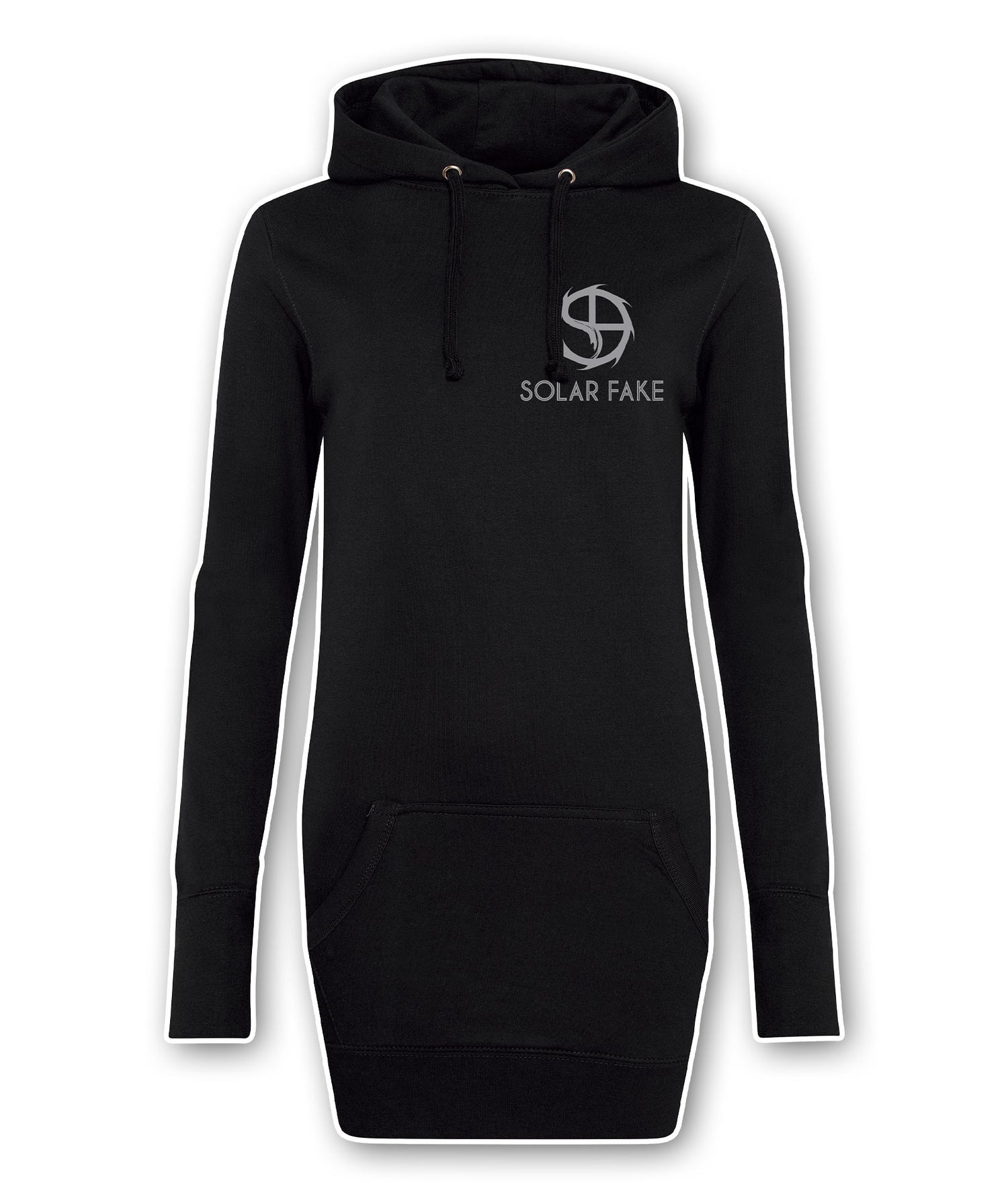 Women's Long Hoodie "Silver Waves"