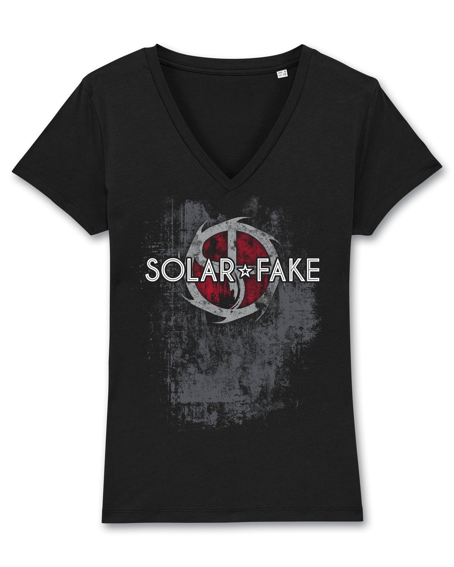 Women's T-Shirt - Logo Rot + Grau