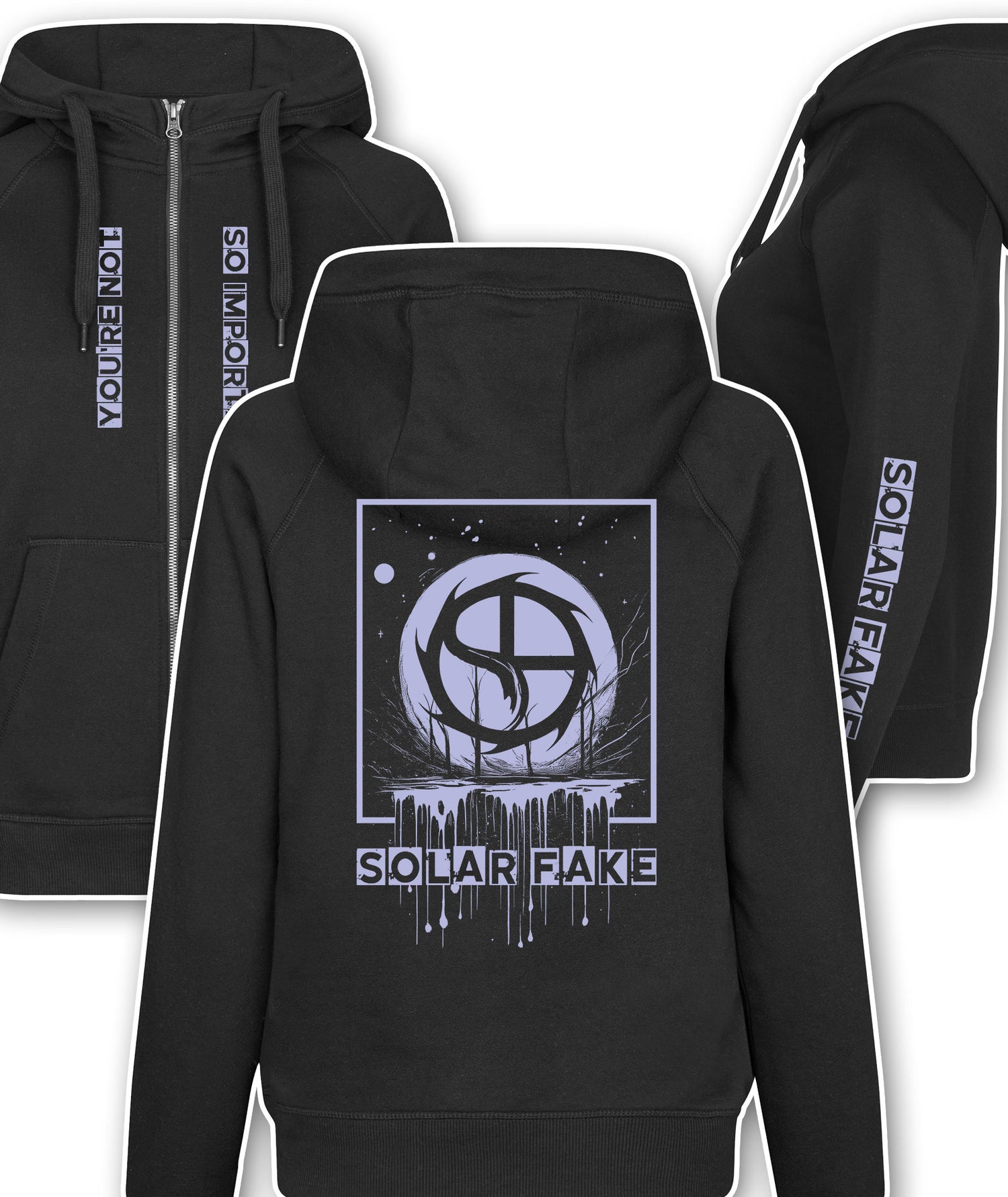 Women's Zipper Hoodie "You're Not So Important"