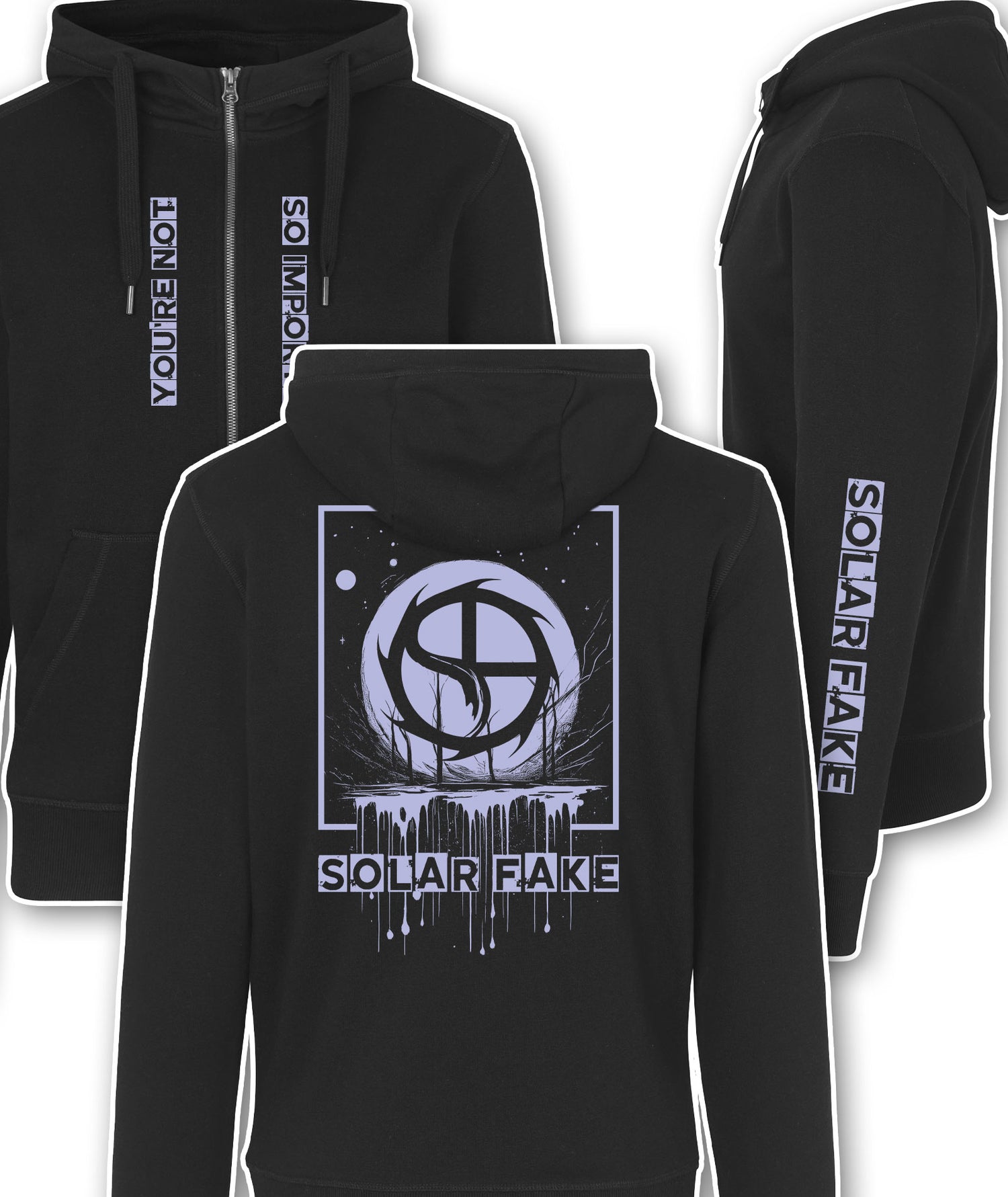 Men's Zipper Hoodie "You're Not So Important"