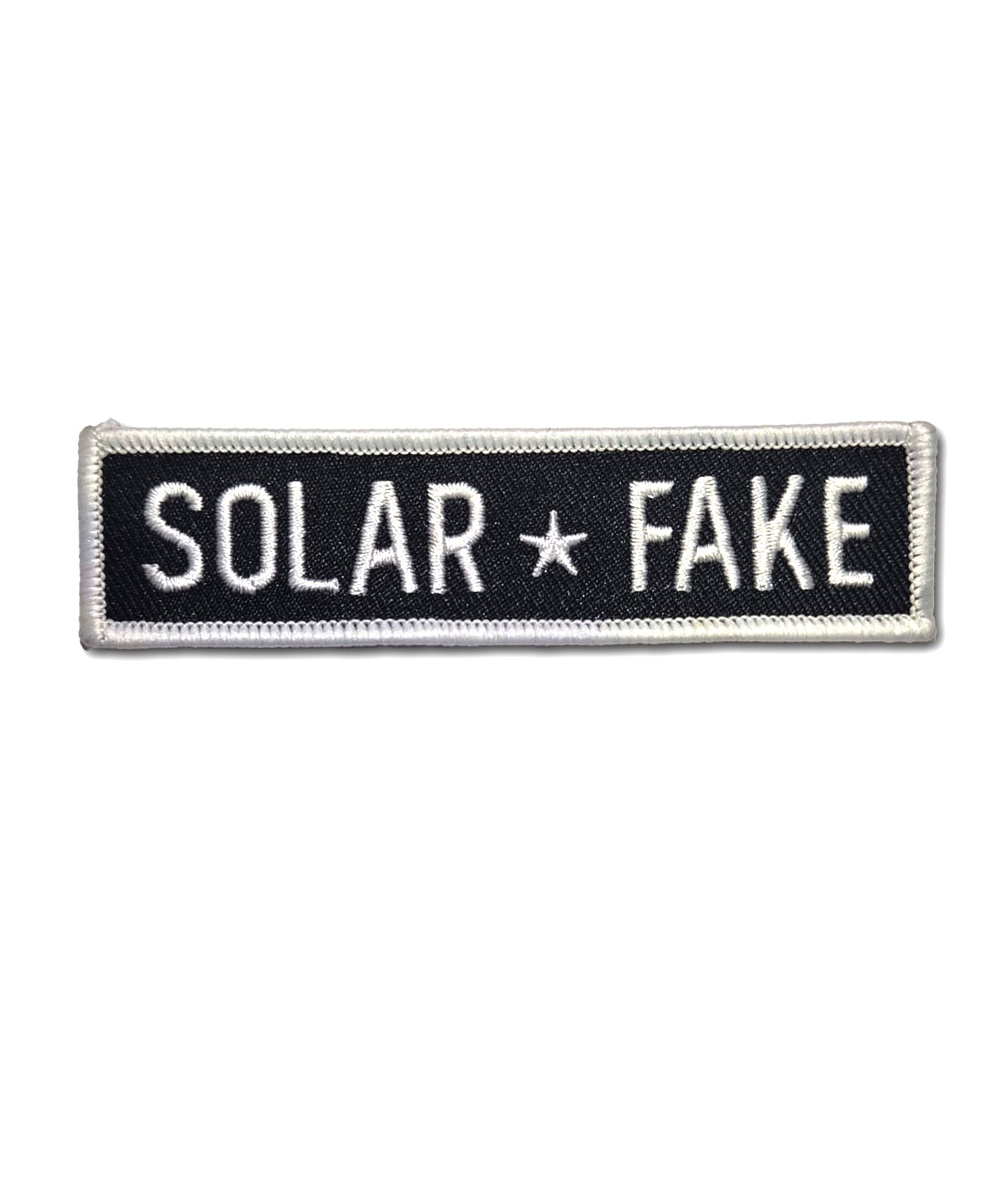 Aufnäher "Solar Fake"-Schriftzug